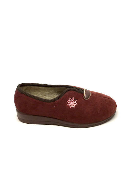 Women's winter closed slippers TIGLIO 577-BOURDEAUX