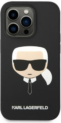 Karl Lagerfeld Karl`s Head Coperta din spate Silicon Negru (iPhone 14 Pro Max) KLHMP14XSLKHBK