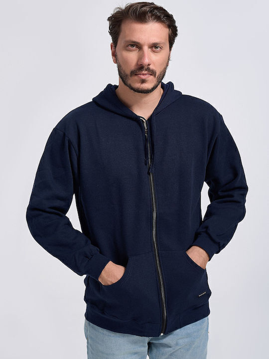 Cardigan with Hood Navy Blue