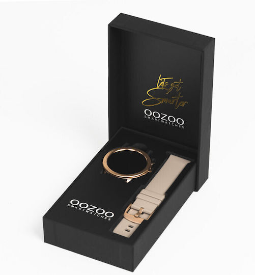 Oozoo Q00317 45mm Smartwatch with Heart Rate Monitor (Gold / Gray)