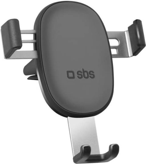 SBS Gravity Smartphone Holder with Air Vent Clip Car Mobile Mount with Adjustable Hooks Black