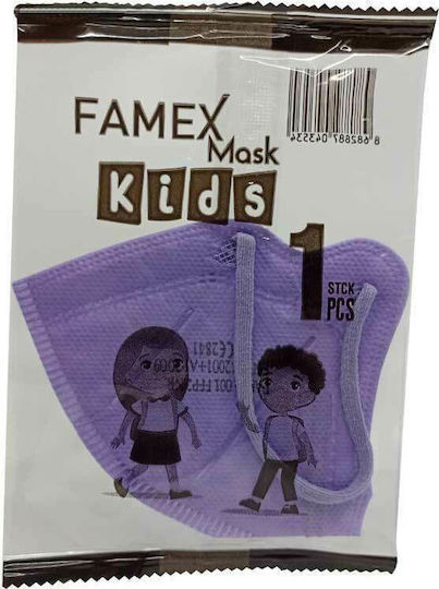 Famex Μάσκα Προστασίας FFP2 NR για Παιδιά Lilac 200τμχ