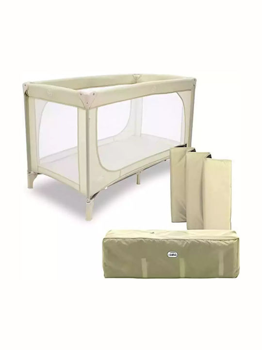 Asalvo Essential Laufstall mit Matratze Beige 65x125cm