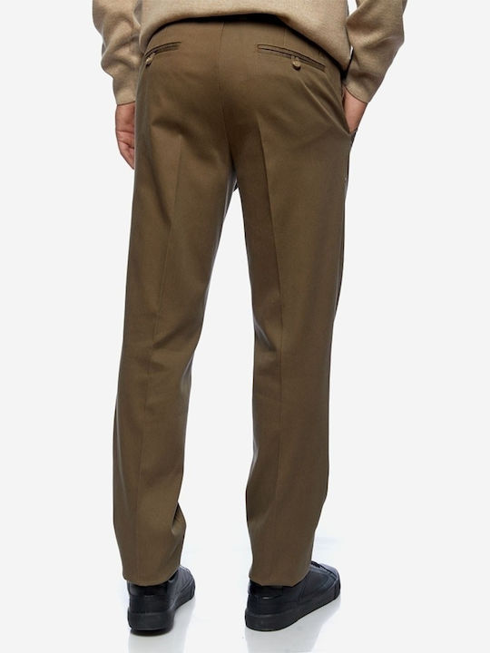 Sogo Men's Trousers Chino Elastic in Regular Fit Beige