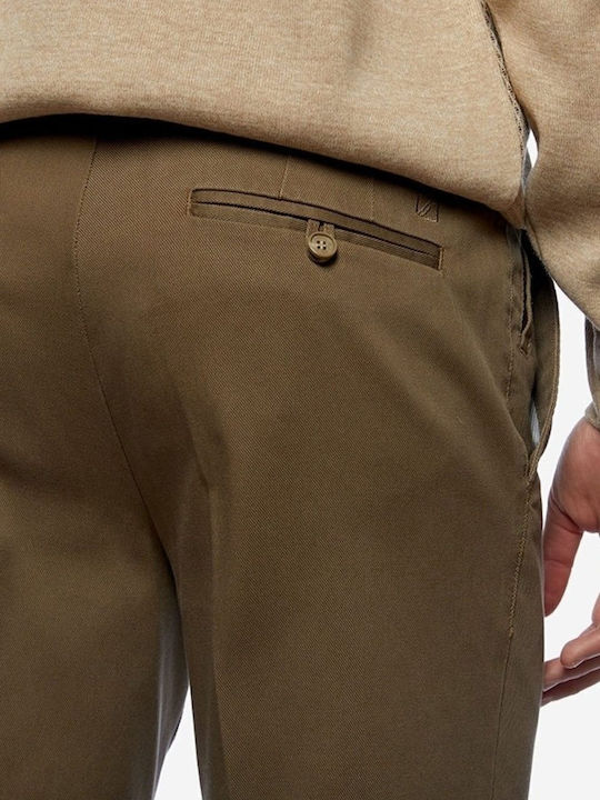 Pantaloni Bărbați Chino Elastic Regular Fit Bej