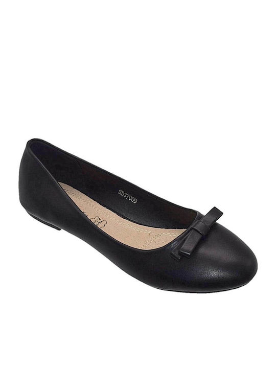 Blondie Synthetic Leather Ballerinas Black