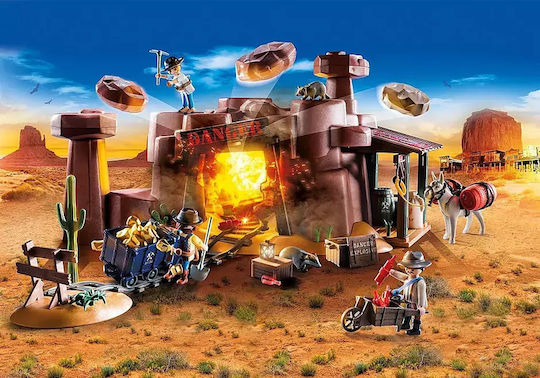 Playmobil Western Goldmine & Gold Diggers des Wilden Westens für 4-10 Jahre