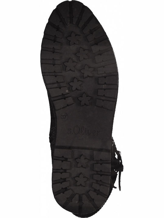 Leder Damenstiefel Schwarz