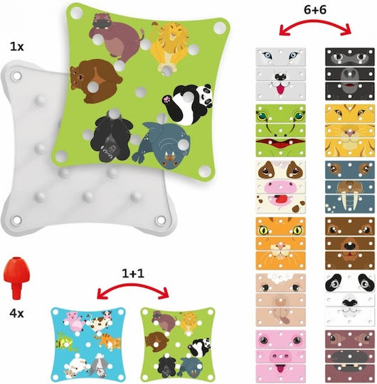 Puzzle pentru Copii Guess the Animal pentru 3+ ani+ Ani 18buc Quercetti