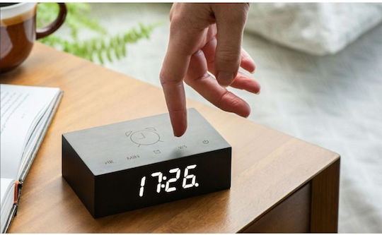 Gingko Tabletop Digital Clock with Alarm Black G003B10