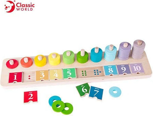 Classic World Counting Stacker Educational Game Letters & Numbers made of Wood for 3+ years Years Old