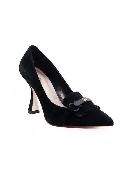 Fardoulis Suede Black Heels