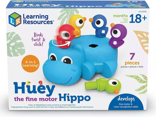 Learning Resources Formensortierspiel Huey The Fine Motor Hippo für 18++ Monate