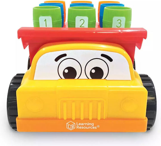 Learning Resources Jucărie de Sortare a Formelor Tony The Peg Stacker Dump Truck pentru 18++ Luni