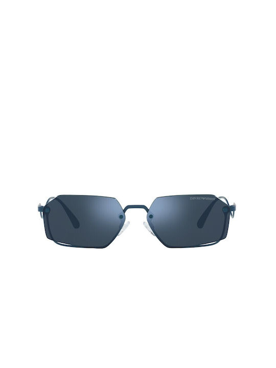 Emporio Armani Women's Sunglasses with Blue Metal Frame and Blue Mirror Lens EA2136 301855