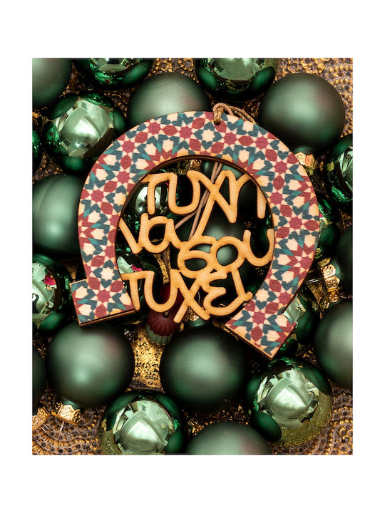 LifeLikes Luck to You Hanging Lucky Charm Horseshoe Multicolour made of Wood 1pcs