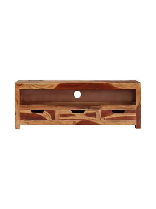 TV Stand from Solid Wood Brown L110xW30xH40cm