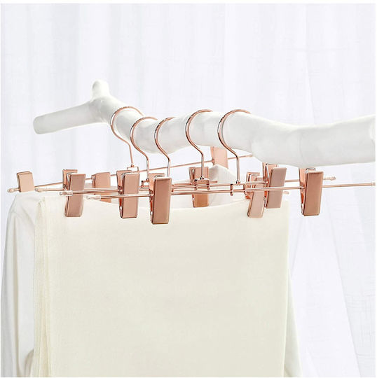 Songmics Metallic Clothes Hanger for Pants Pink 10pcs