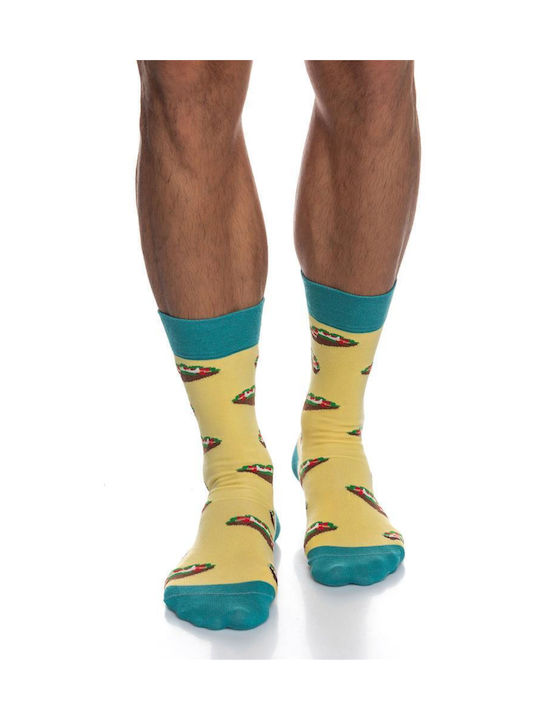 Inizio Men's Patterned Socks Yellow