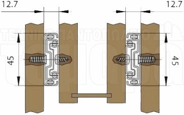 Geman Drawer Expanding Hardware Silver 90cm 2pcs