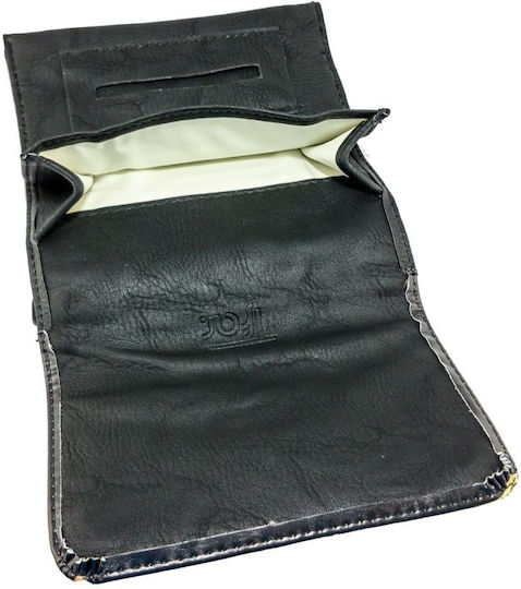 Tfar Tabaktasche Aus Schwarzem Kunstleder Mit Magnetverschluss 15x7,5 cm