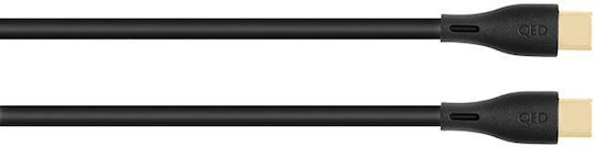 QED USB 2.0 Cable USB-C male - USB-C Μαύρο 0.75m QE8227
