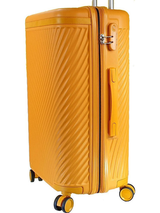 Forecast Hart Gelbe Koffer Maximalhöhe 75cm mit 4 Räder Koffer-Set 3 Stück