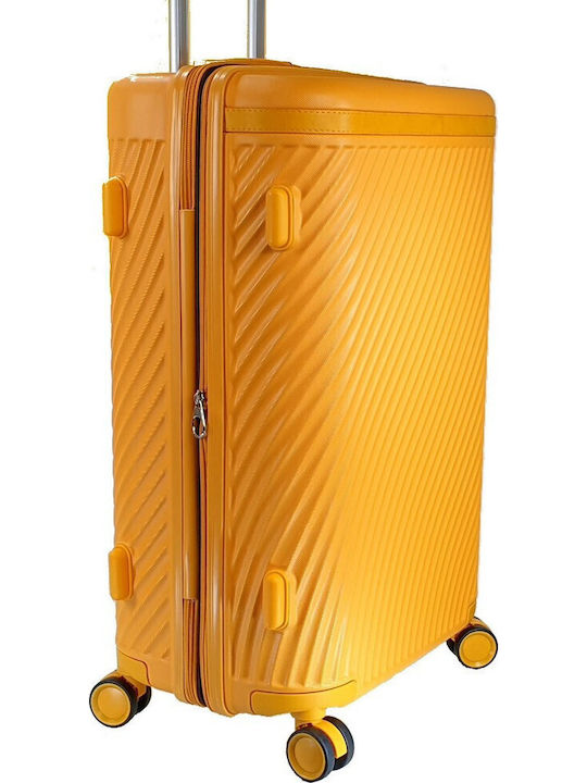 Forecast Hart Gelbe Koffer Maximalhöhe 75cm mit 4 Räder Koffer-Set 3 Stück
