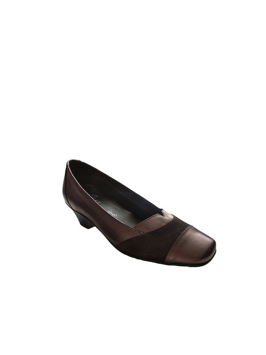 Boxer Leder Pumps Bronze