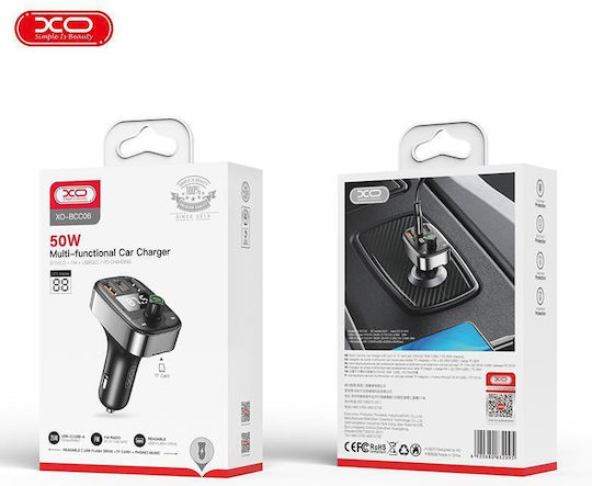 XO FM Transmitter Αυτοκινήτου BCC06 με Bluetooth / USB