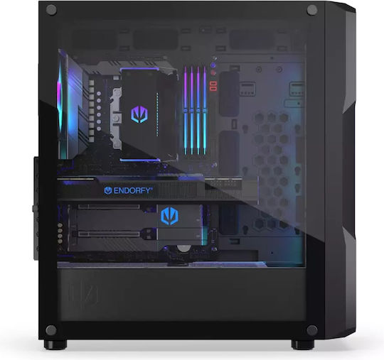 Endorfy Regnum 400 ARGB Gaming Midi Tower Computer Case with Side Window Black