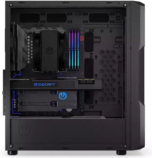Endorfy Regnum 400 Air Gaming Midi Tower Computer Case with Side Window Black