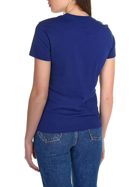 Kendall + Kylie Damen T-shirt Polka Dot Lazuli Blue