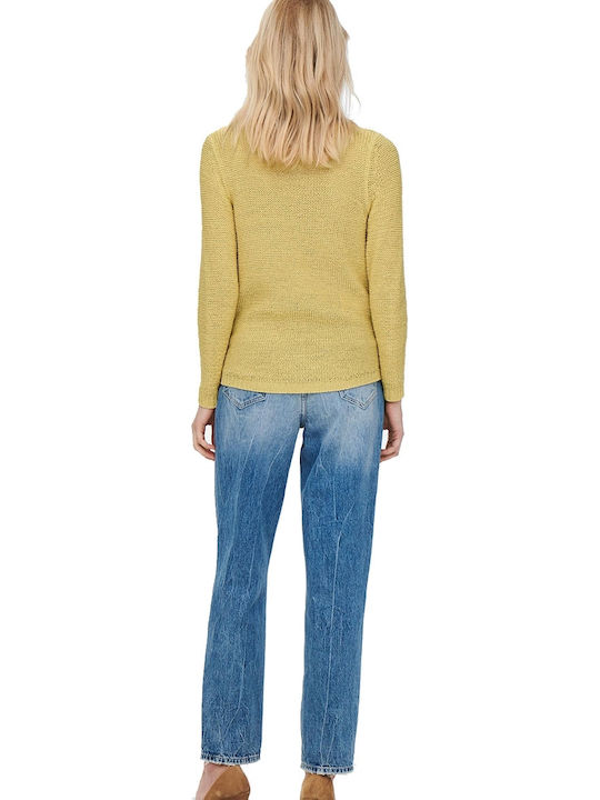 Women's Long Sleeve Sweater Yellow Pear
