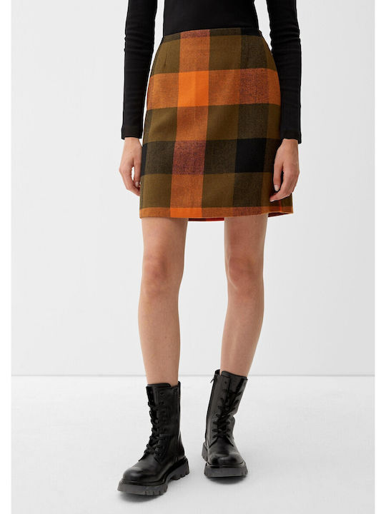 Mini Skirt Checked Multicolored