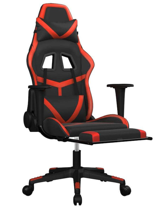 vidaXL 3143677 Gaming Chair with Footrest Black / Red