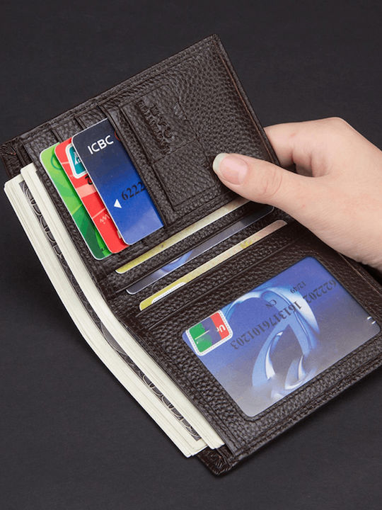 Leather Men's Wallet Classic Brown