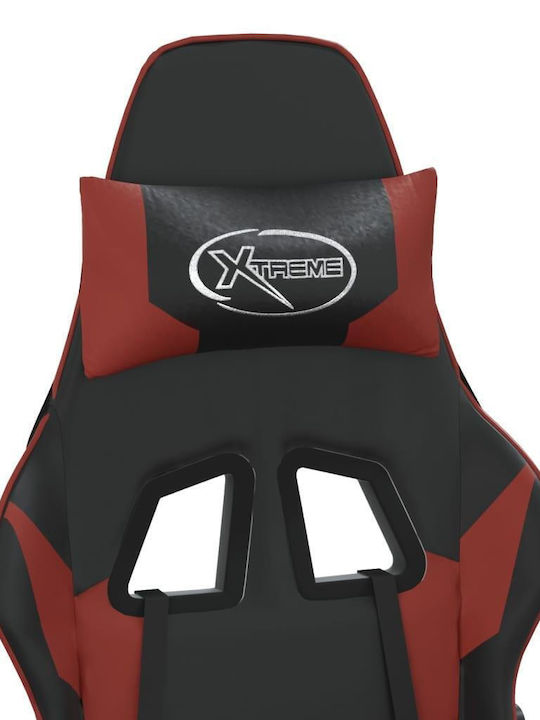 vidaXL 3143706 Геймърски стол с подлакътник Black / Burgundy