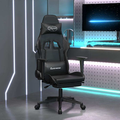 vidaXL 345465 Gaming Chair with Footrest Black