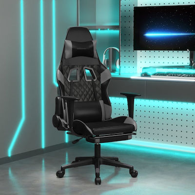 vidaXL 345526 Gaming Stuhl mit Fußstütze Black / Gray