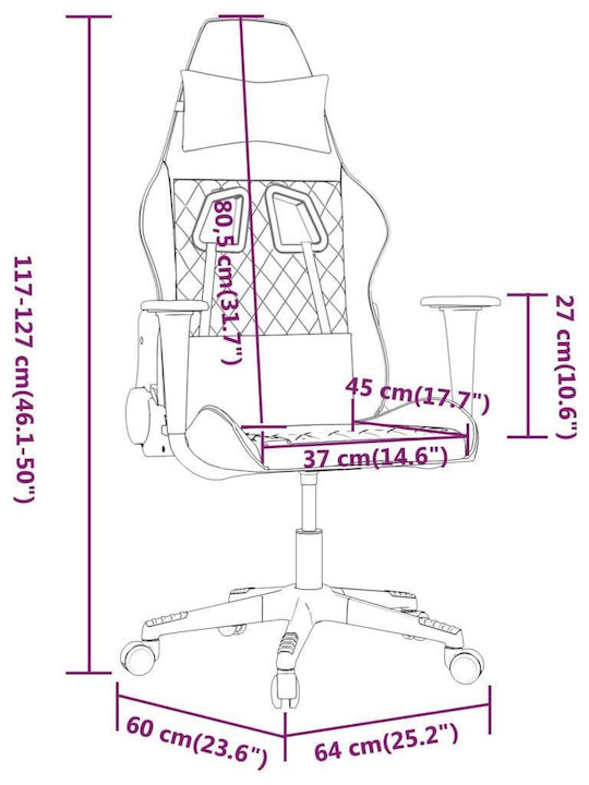 vidaXL 345518 Геймърски стол Black / Burgundy