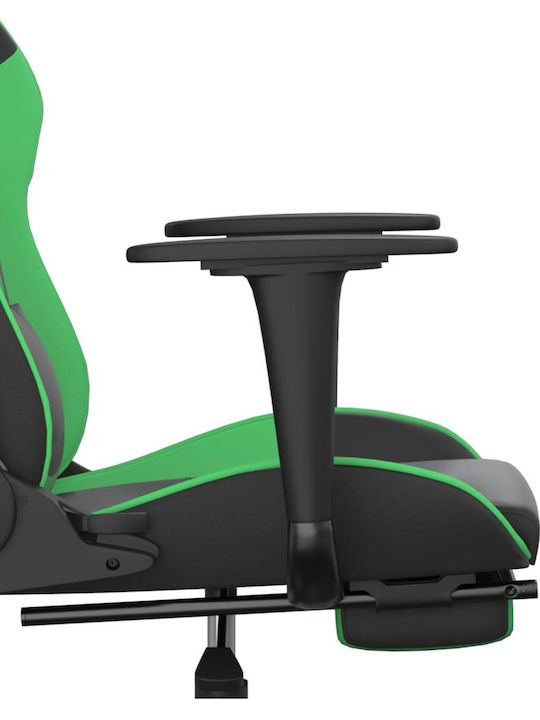 vidaXL 345414 Gaming Chair with Footrest Black / Green