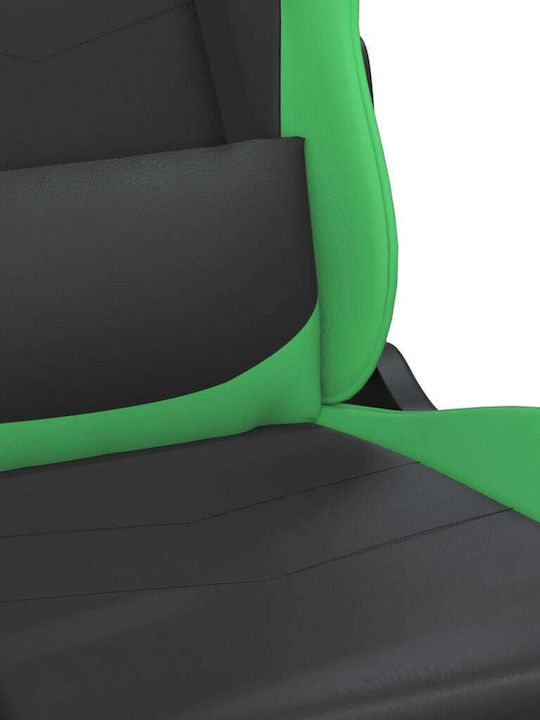 vidaXL 345414 Gaming Chair with Footrest Black / Green