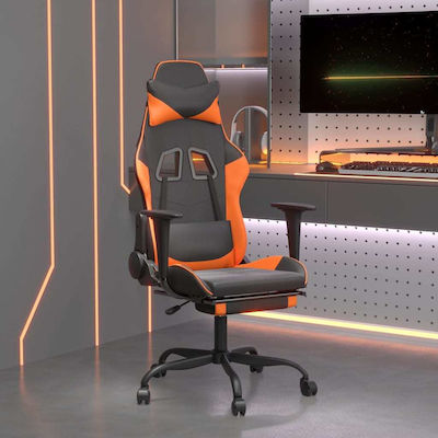 vidaXL 3143659 Gaming Chair with Footrest Black / Orange