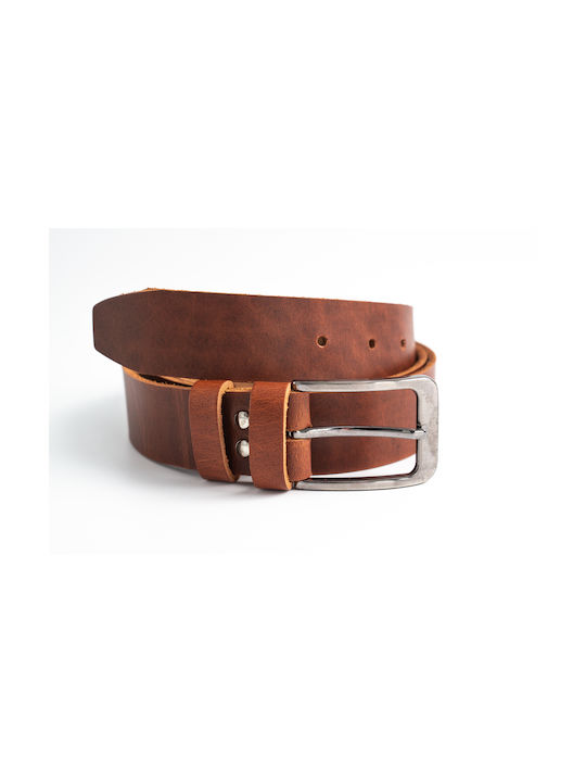 Handmade Leather Belt 3.50cm KAFE KERIOU leather belt