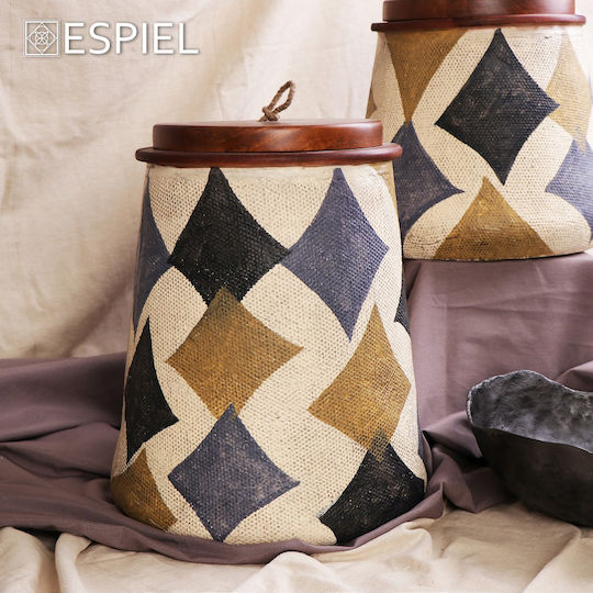 Espiel Espiel Dekorative Vase Hölzernes Mehrfarbig Φ36xΥ36cm