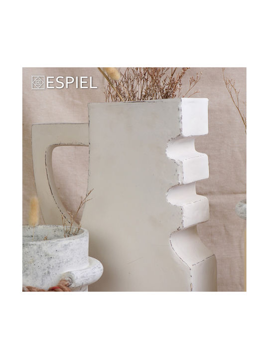 Espiel Decorative Vase Ecomix White 33.02x12.7x49cm