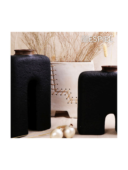 Espiel Decorative Vase Ecomix Beige 33.02x12.7x40cm