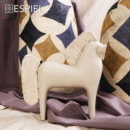 Espiel Διακοσμητικό Άλογο από Ύφασμα σε Μπεζ 34cm