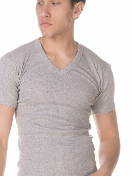 Comfort Men's Short Sleeve Undershirt Gray